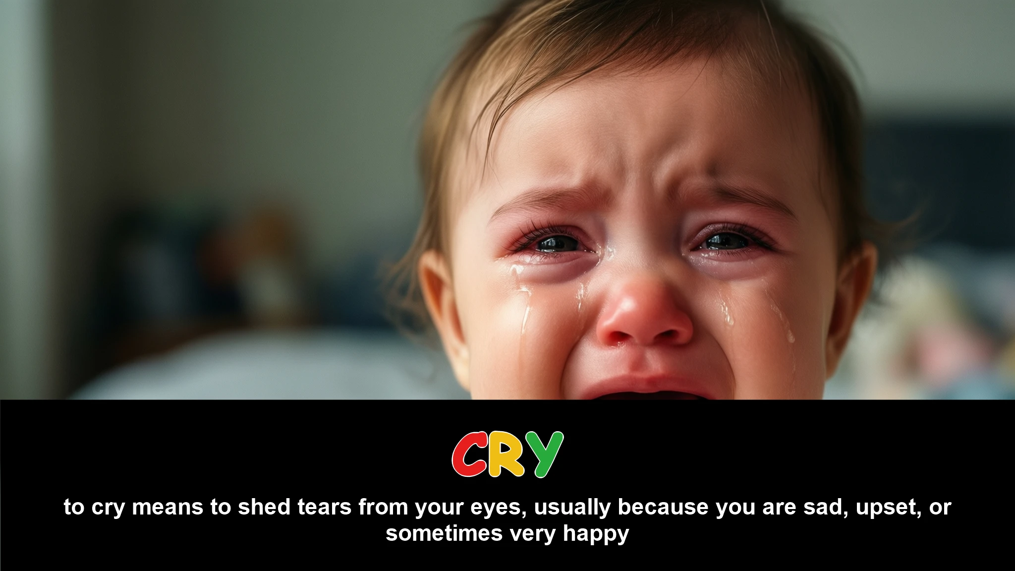 English Illustration for cry